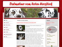 Tablet Screenshot of herzfleck-dalmatiner.de